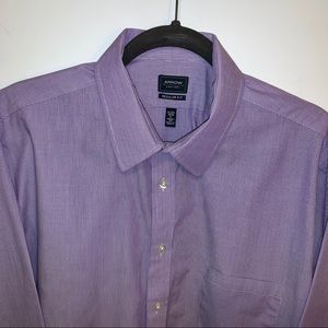 Men's Arrow Lavender Long Sleeve Button Down